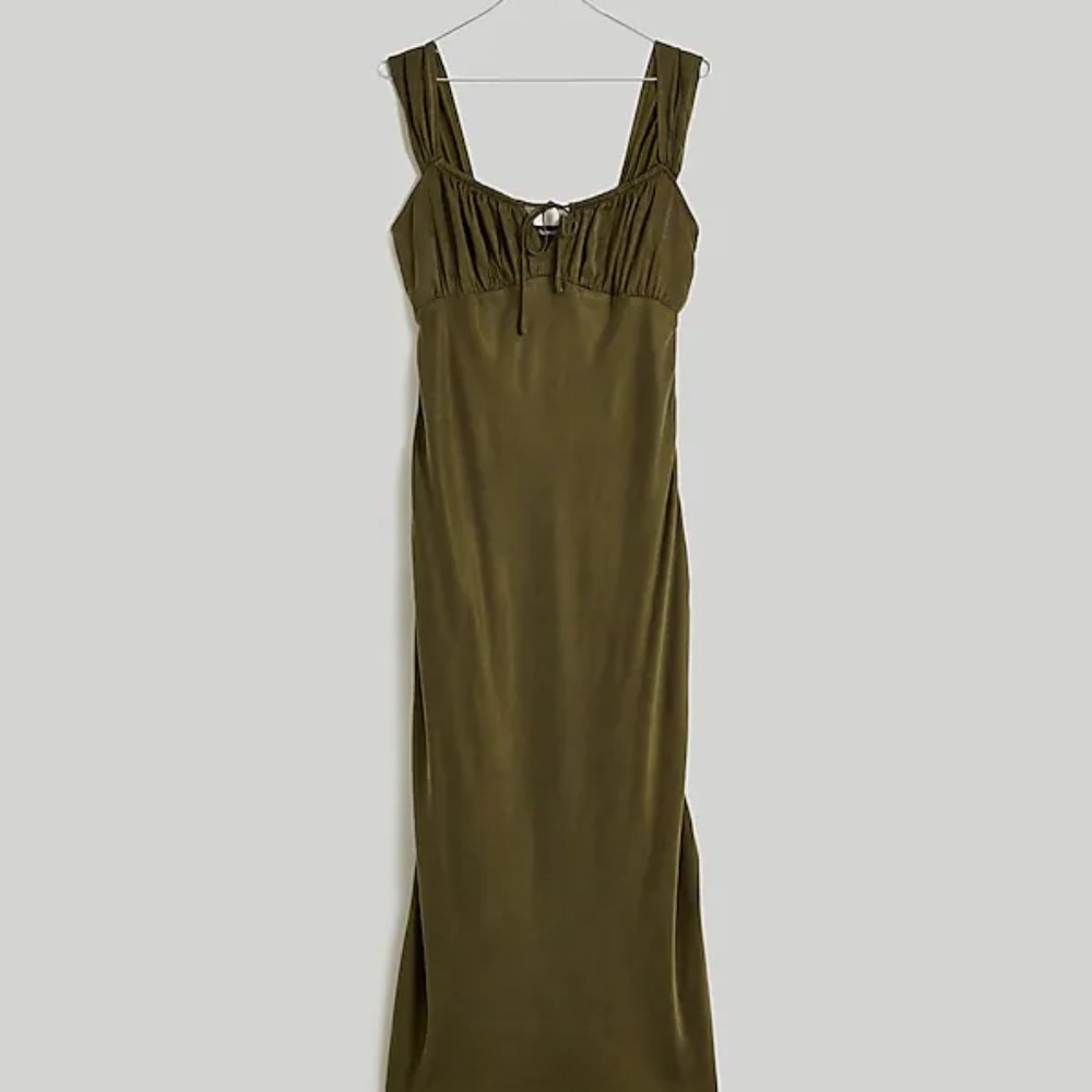 MADEWELL SQUARE NECK MIDI DRESS NWT